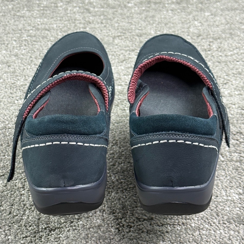 Orthofeet Celina Mary Jane Women 10.5 D Wide Navy Blue Leather Orthopedic 863 - Picture 4 of 7